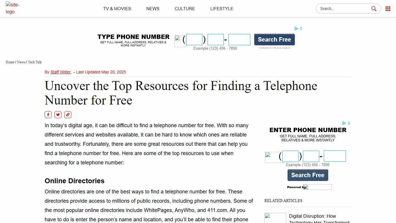 Uncover the Top Resources for Finding a Telephone Number for Free - Ask.com